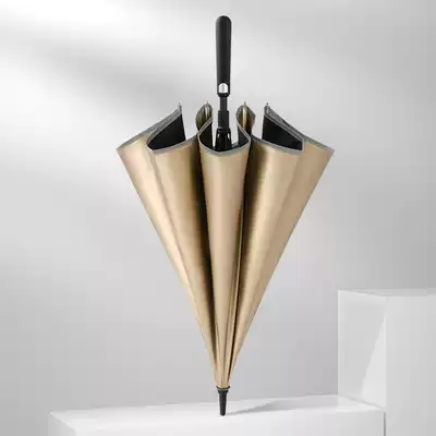 Long-handled umbrella Increased reinforcement thickened automatic oversized three-person umbrella sunny and rainy dual-use men and women custom advertising logo