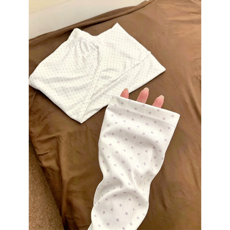 Korean-Style Purple Star Pajamas for Women 2026 New Autumn and Winter Round Neck Long-Sleeved Sweet Home Wear Set That Can Be Worn Outside Korean-Style Purple Star Pajamas for Women 2026 New Autumn and Winter Round Neck Long-Sleeved Sweet Home Wear Set That Can Be Worn Outside