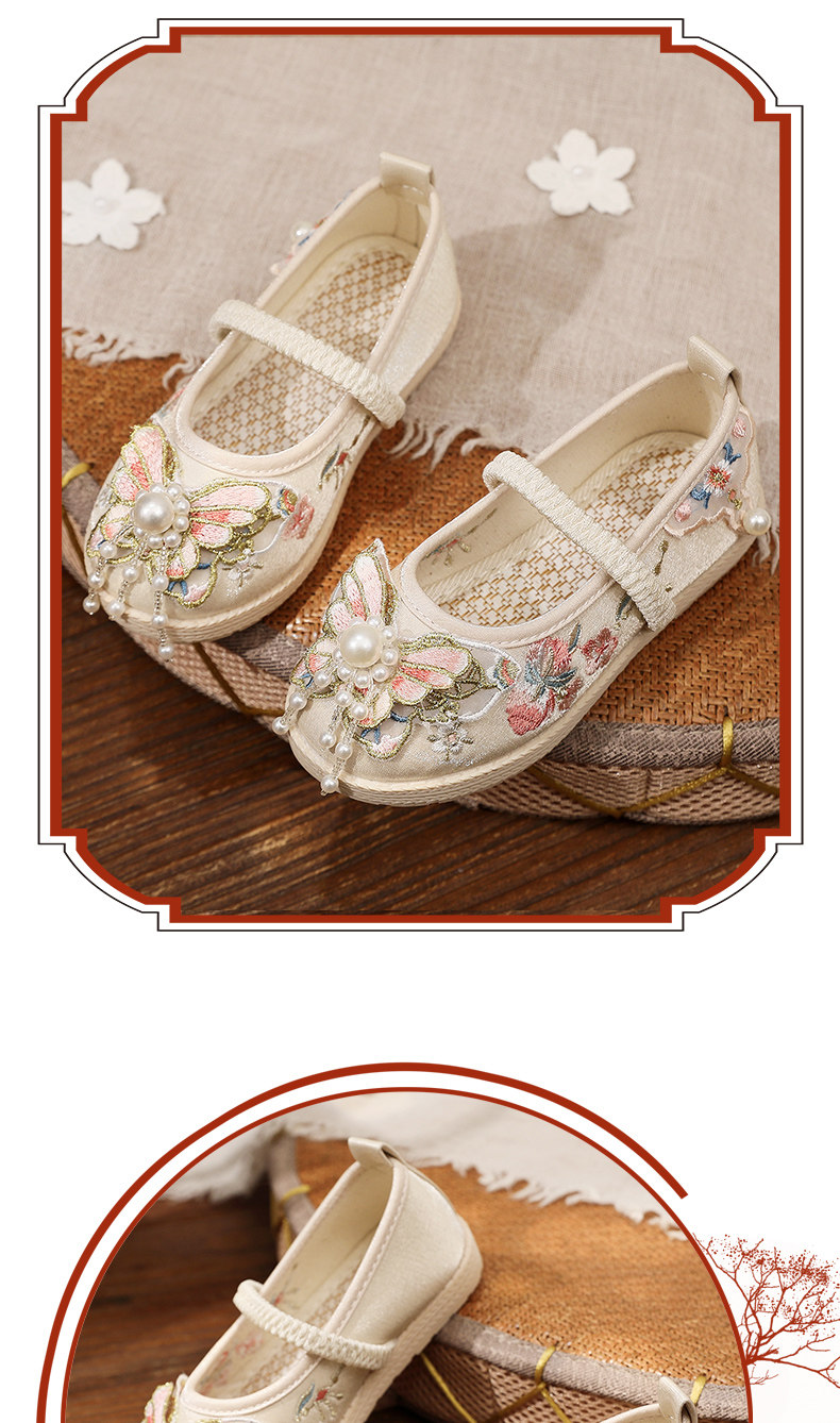 Girl Spring & Fall Antique Embroidery the Han-Style Clothing Shoes — 8