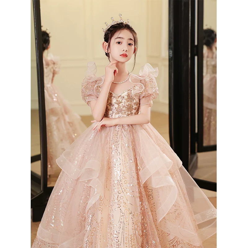 Elite dress, children's small princess costume, piano performance costume, Birthday gift