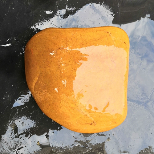 Натуральный желтый восковой аквариум Визит ландшафтный саженцы камней, черепахи, обратно к отдыху, плоский камень