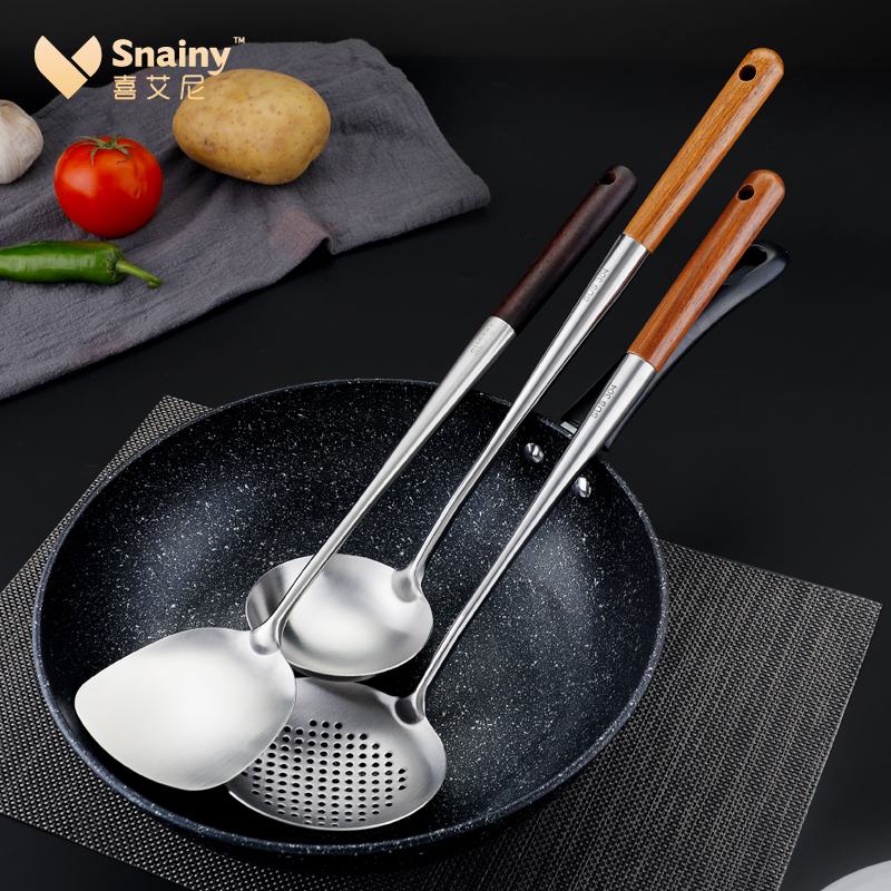 304 stainless steel spatula cooking shovel household kitchen kitchen utensils set long handle frying spoon big spoon chef special