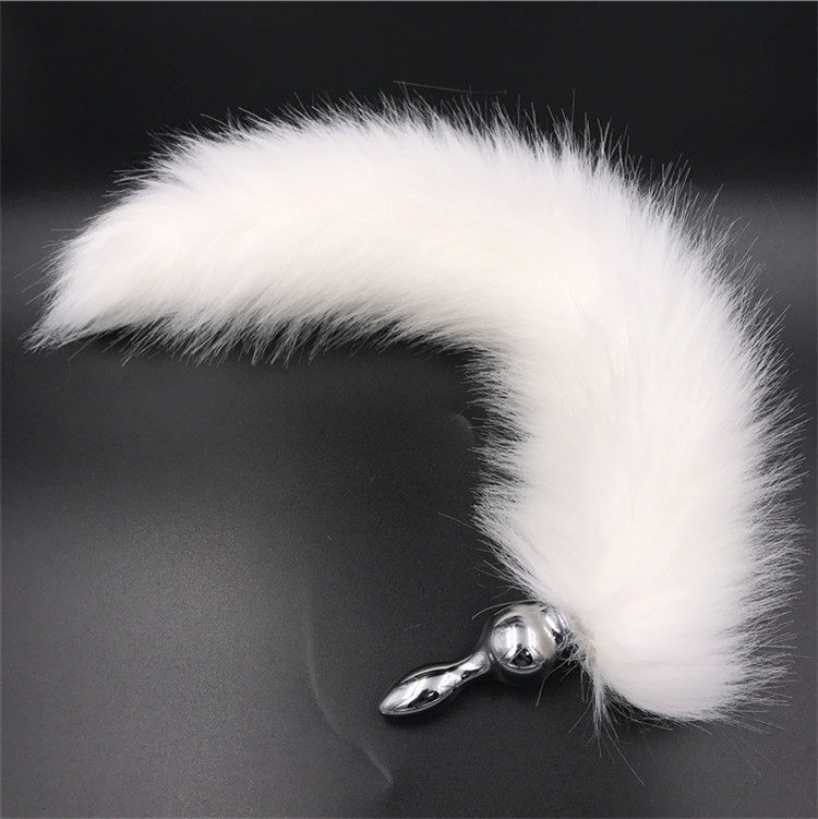 Fox anal plug tail plush novice trumpet cat ears cute men and women with electric large sm dog anal glue supplies