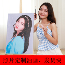  Custom pictures photos diy math oil paintings couples couples family hand-coloring hand-painted oil paintings custom-made