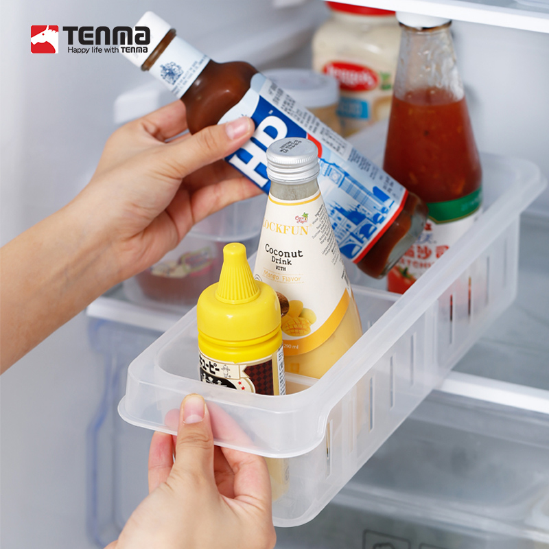 Japan Tianma refrigerator partition box small transparent storage box household plastic sundries storage box kitchen box