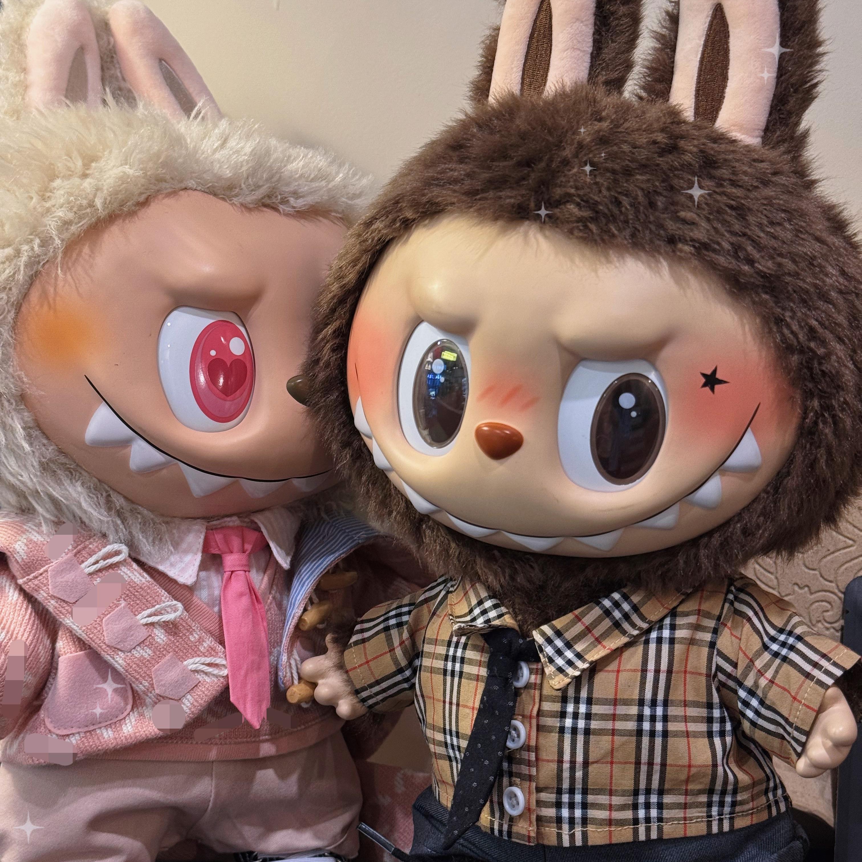 海外独家Labubu Mokoko玩偶毛绒玩具 100% 原创mokoko跳进夏季系列挂卡怪物流行毛绒挂件正品玩具市场