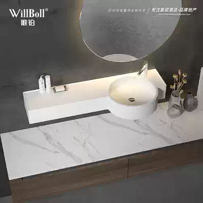 Custom wall-mounted balcony washbasin cabinet combination wall-mounted washbasin Household small apartment powder room single hole washbasin