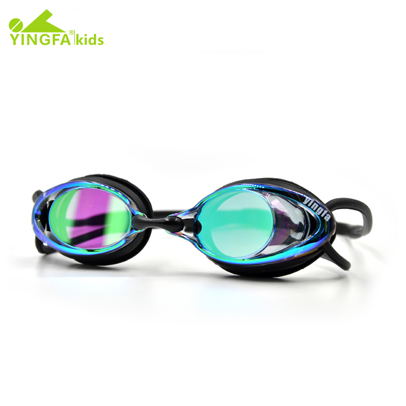 Yingfa children's swimming goggles waterproof anti-fog boys swimming glasses girls comfortable high-definition professional training electroplating swimming goggles