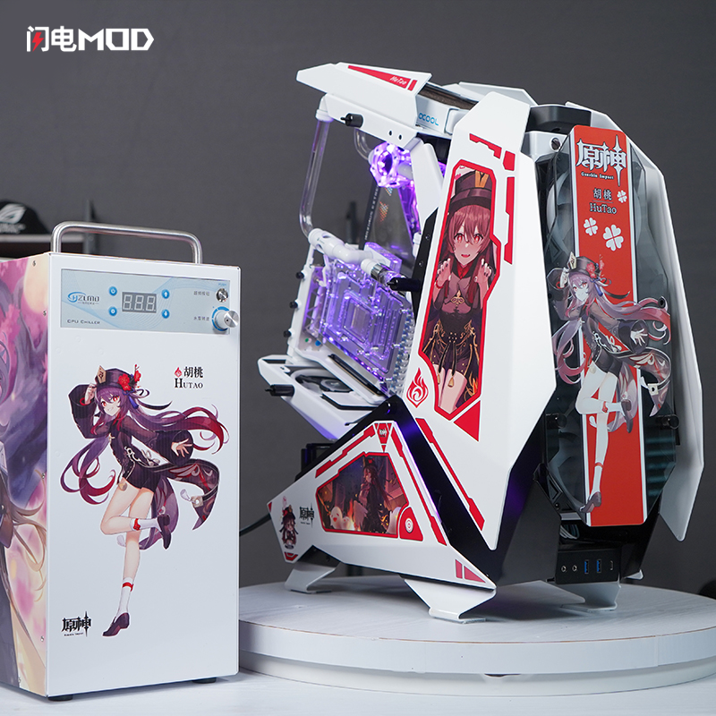 Qiao Sibo MOD5 полностью алюминиевый корпус Gundam RX-0 тематика особой формы водяное охлаждение игровой сборки компьютерный корпус бесплатная доставка