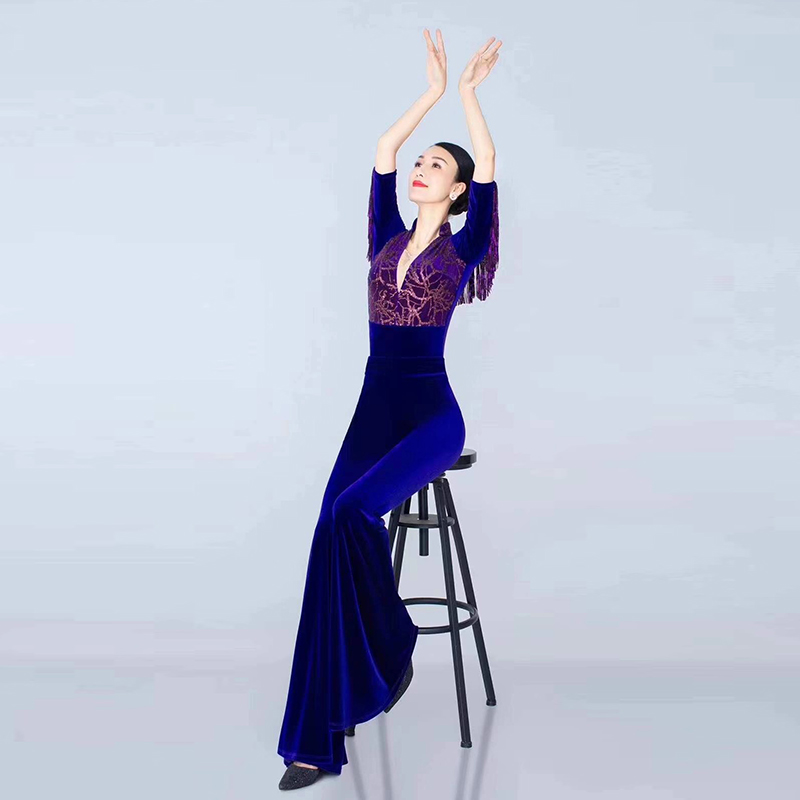 Dance Pose Wing High-end Tutor Body Training Clothes Dress Women 2022 New Summer Walk Show Gift Instrument Temperament Suit