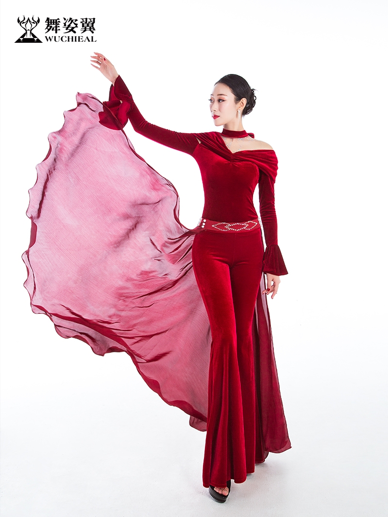 Dance Pose Wing Advanced Sensory Body Clothes Women Summer 2022 New High-end Instructors Training Walking Show Dance Suit