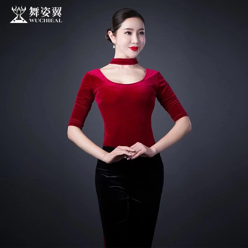 Dance wing high-end instructor body training costume women's 2021 new autumn and winter teacher special etiquette set