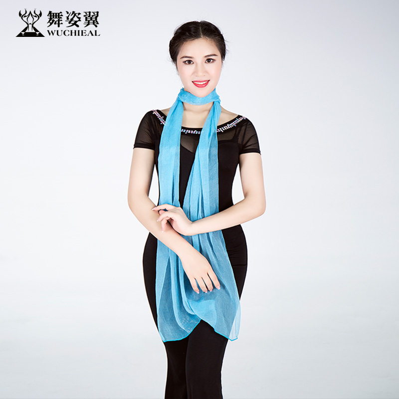 Monochromatic Body Gift Instrument Training Suit Women 2019 New Autumn Silk Scarves Work Dress Walking Show Scarves for a long version of the towel