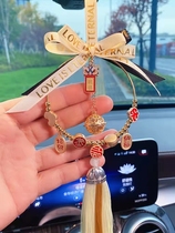 New car mounted butterfly bow rear mirror mounted pendant - mounted car interior supplies