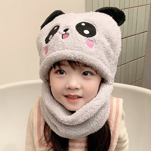 帽子围脖一体 超萌宝宝加绒护耳帽