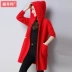 Áo bà mẹ mùa thu 2019 mới dài của phụ nữ áo nhung giả nước áo len đan len - Cardigan Cardigan