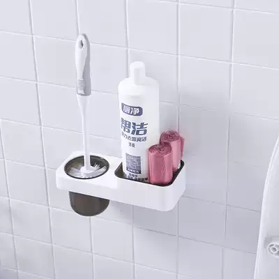 Toilet brush hanging wall rack integrated wall-mounted new European toilet washing artifact brush dressing room