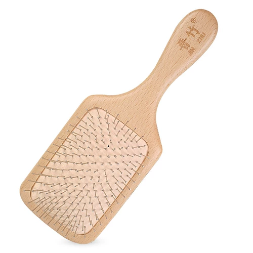 [Прозрачная обработка микро -плака] Стальная игольчатая зубная газовая подушка, массажная расческа подушки безопасности, кожа, длинные волосы, длинные волосы, длинные волосы, дровяная расческа