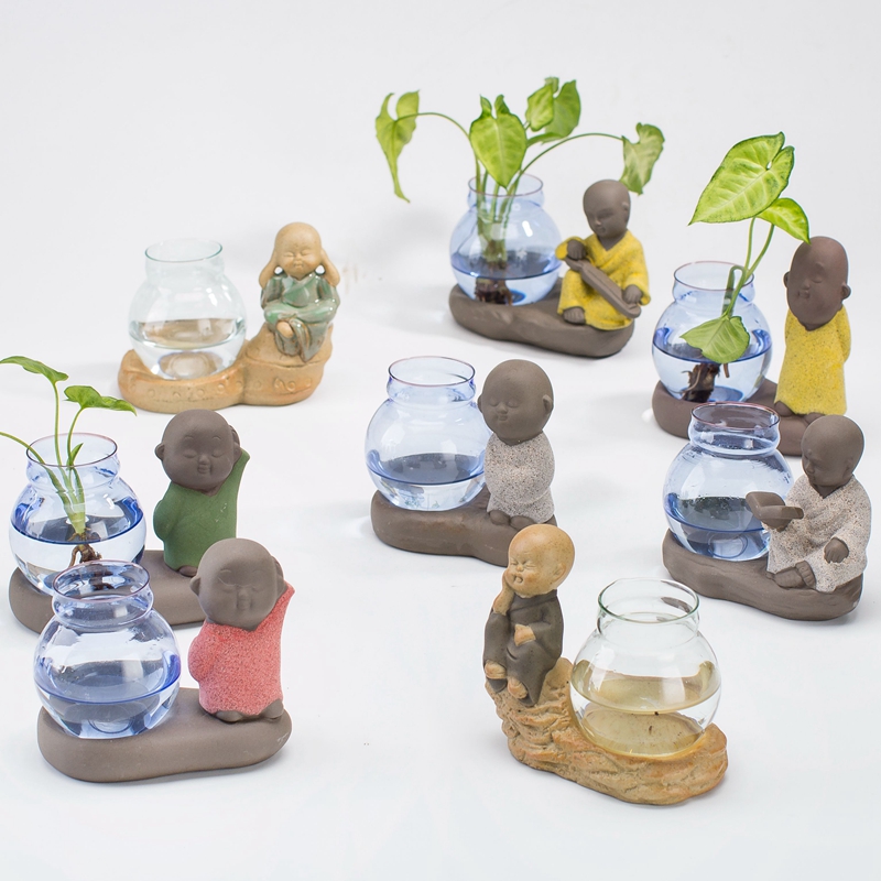 Hydroponic nonporous glassware grass cooper other lucky bamboo hyacinth young monk refers to flower pot ceramic wholesale