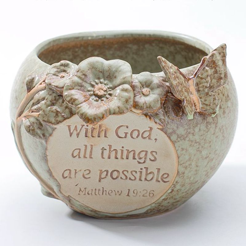 European style of large diameter cylinder lovely butterflies dragonflies small basin in big basin to move much flesh POTS, ceramic furnishing articles