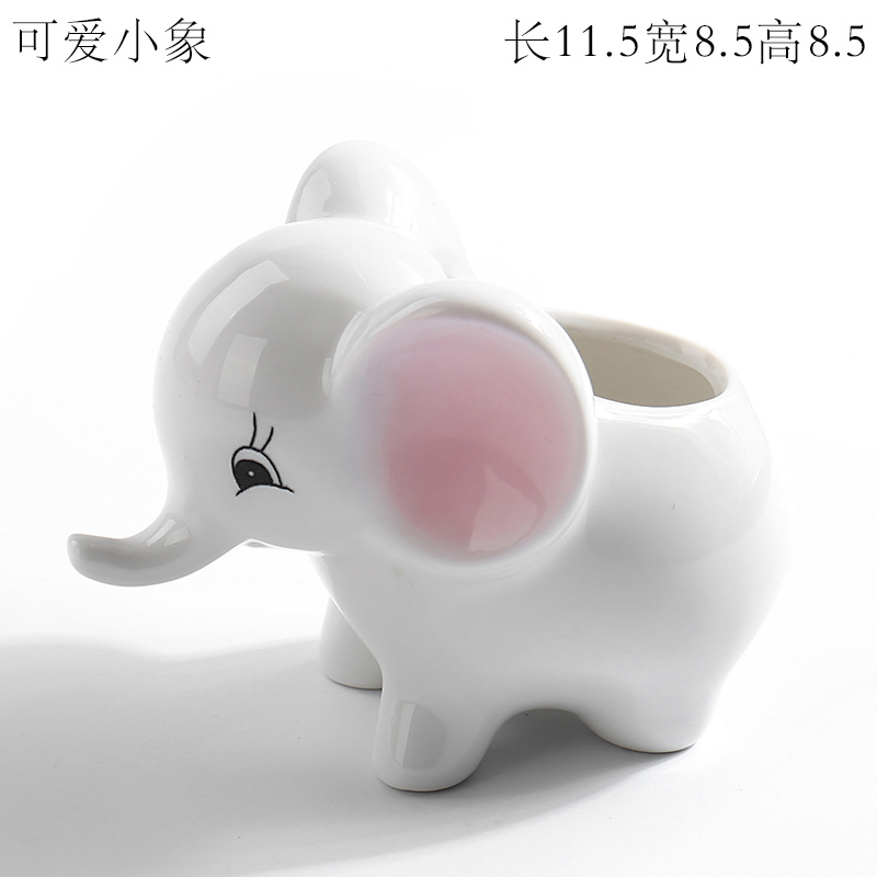 White elephant creative move more lovely delicate flesh POTS ceramic small thumb cartoon specials without pallets