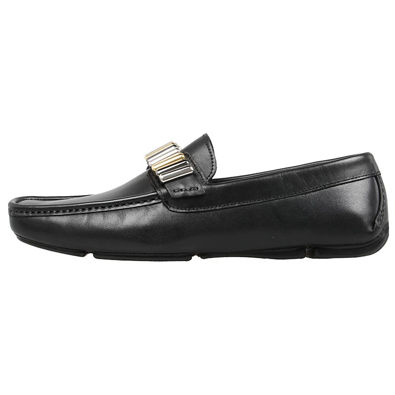 Versace/ Мужские черные кожаные кроссовки для отдыха V900594 VM00011 V000c