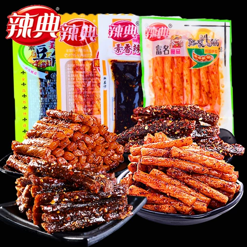 Spicy Bar Gift Pack Spicy Code Комбинация бесплатная доставка 8090 Детская ностальгия Сома, Soma Hunan Specialty маленькие закуски
