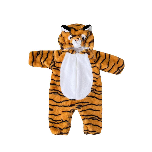 Baby jumpsuit animal clothing tiger clothes children's pajamas thickened baby crawling clothes going out clothes autumn and winter clothes