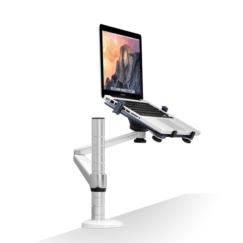 Desktop Laptop Stand Vertical Desktop Computer Screen Elevation Rack Lifting Base Dual Screen Arm Combination IPAD PRO Tablet Phone Bracket Telescopic Aluminum Alloy Suspended