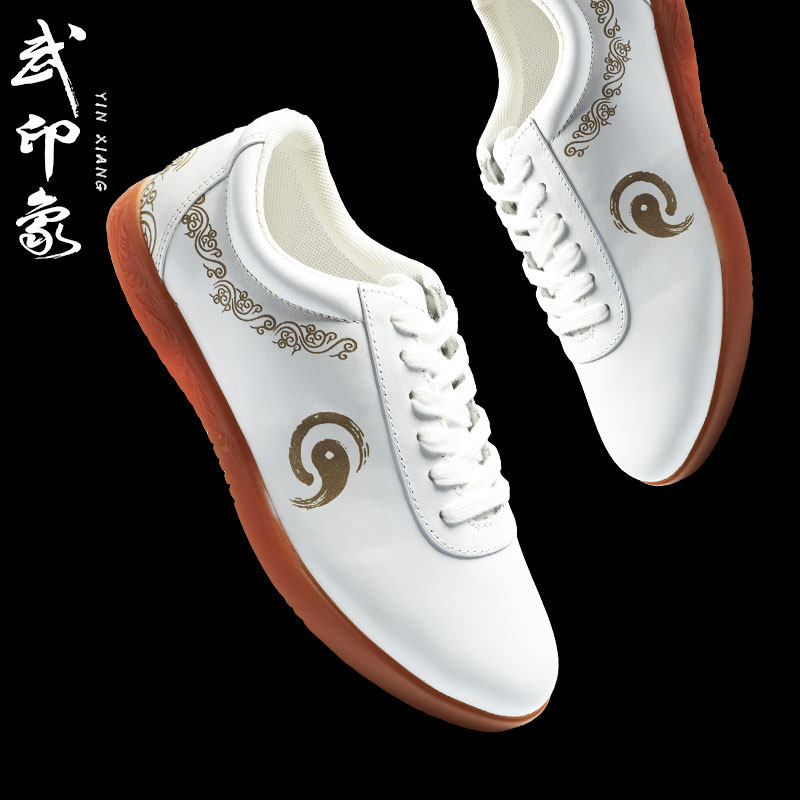 Tai Chi Shoes Women's Bull Fascia Bottom Genuine Leather Kung Fu Shoes Men Genuine Leather Taiji Shoes Taiji Shoes Special Shoes Women Wu Impression