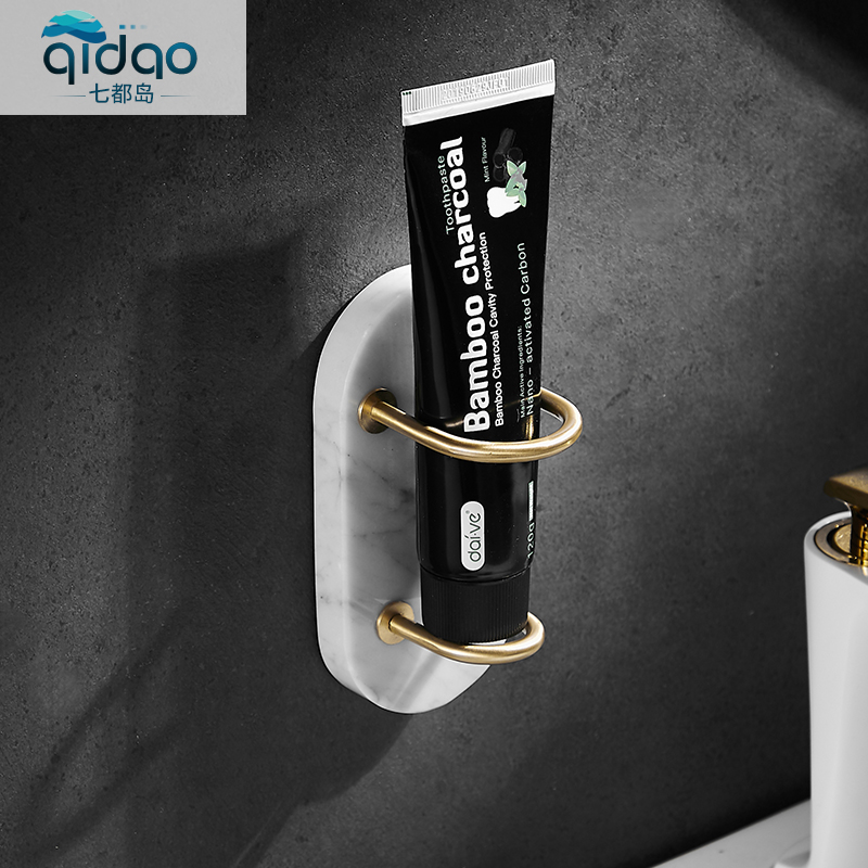 Light Extravagant Brass Toothbrush Rack Makeup Room Scraping Hob rack Nordic Bathrooms Contained Shelf Marble Shelving