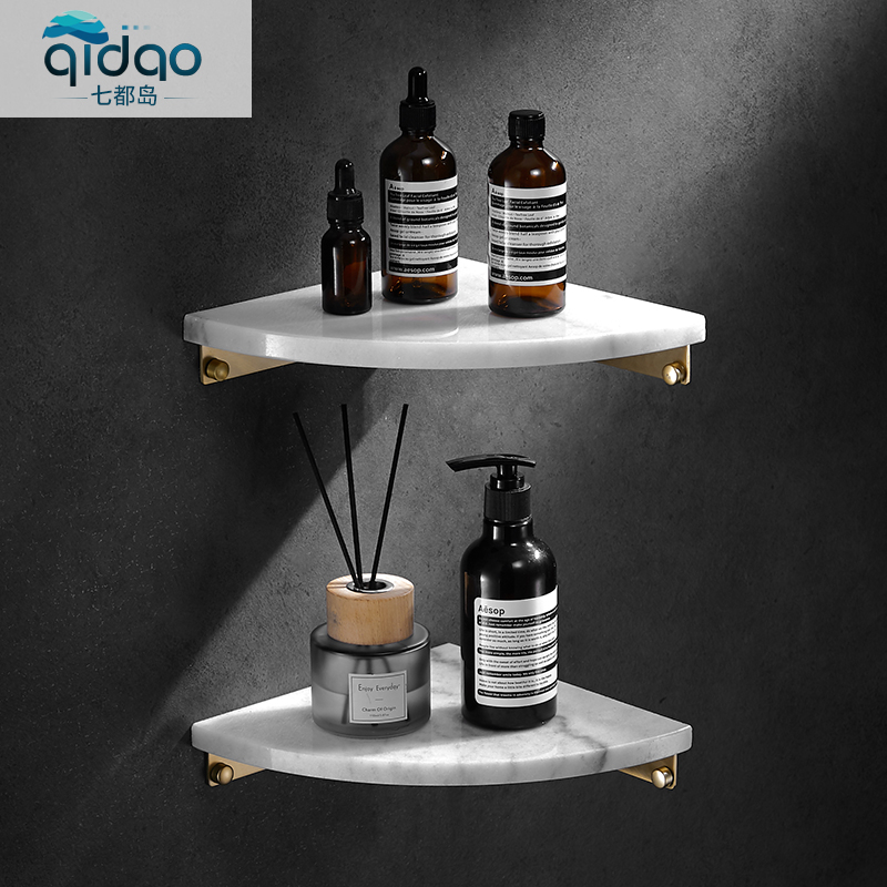 Marble Bathroom Shelve Makeup Room Corner Rack Wash Bench Wall Corner Rack Containing Layer Rack Free tripod