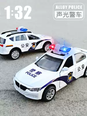 Children's police car toy car off-road public security car alloy car model 110 police car boy simulation ambulance