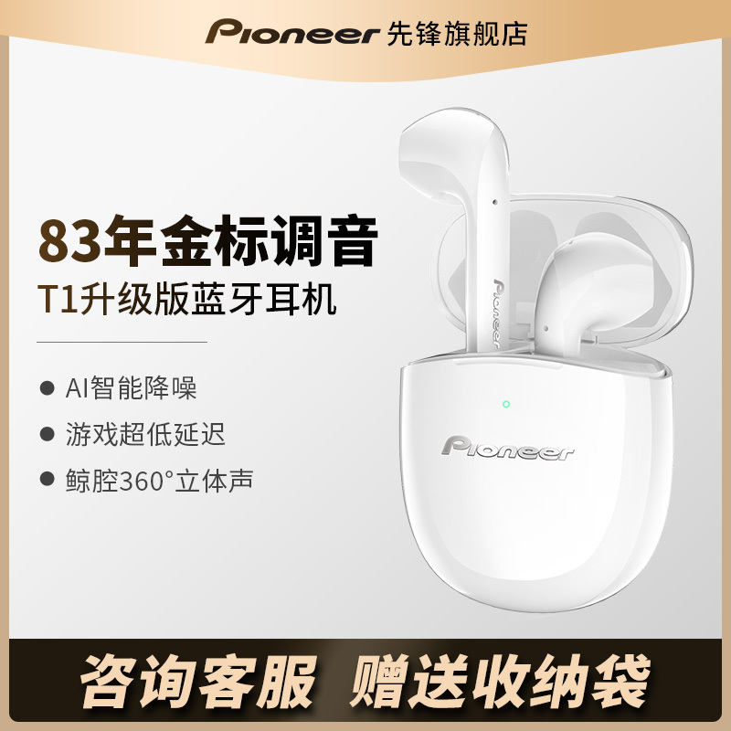 Pioneer Sec-T1 True Wireless Bluetooth Headset Semi-In-Ear Gaming Headset for Men and Women with Noise Reduction, Sports and Waterproof Pioneer Sec-T1 True Wireless Bluetooth Headset Semi-In-Ear Gaming Headset for Men and Women with Noise Reduction, Sports and Waterproof