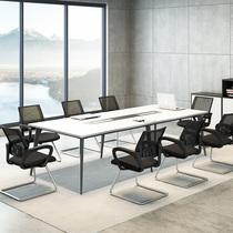 Office furniture large office conference table long table simple modern conference room training table and chair combination rectangular