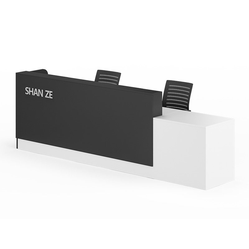 Office Reception Silver Counter Beauty House Corporate Front Reception Desk Greeting Guest Service Desk Training Institution Hotel Bar