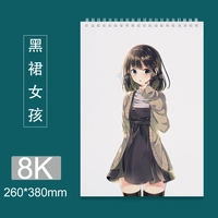 Девушка с черным платьем 8K (жемчуж