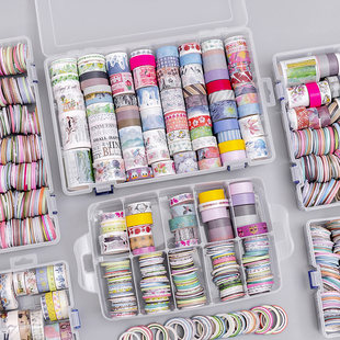 Handbook tape film 100 hand ledger tape and paper blessing bag hand account tape packing catty Sell Blind Box Bleeding Clear Clear Box Material Tools Set, Rolling Stand Stick Sticker Calculating catty