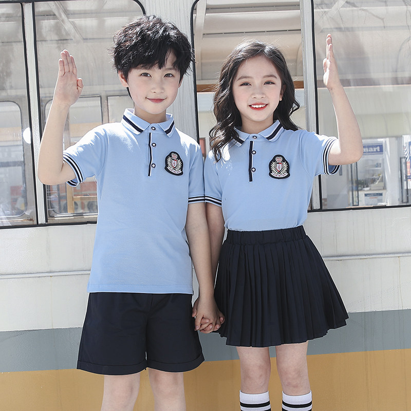 Kindergarten Garden Clothing Summer Clothing Primary School Children's School Uniforms Children Banfu Suits Yinglun Summer Performance Graduation Photos Clothing