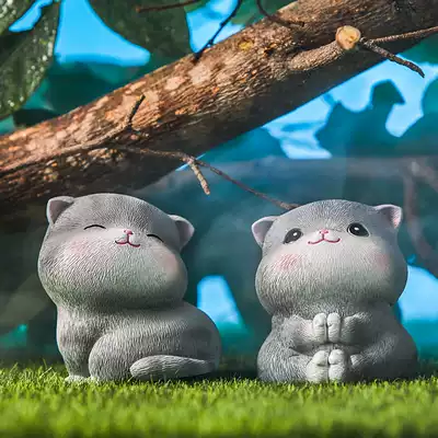 Japanese healing cute little ornaments Birthday gifts for girls girlfriends desk cat trinkets creative car
