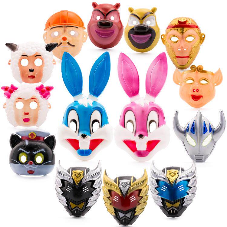 Prank girl child toddler small pig mask individuality showering with a light mask child cartoon girl rabbit