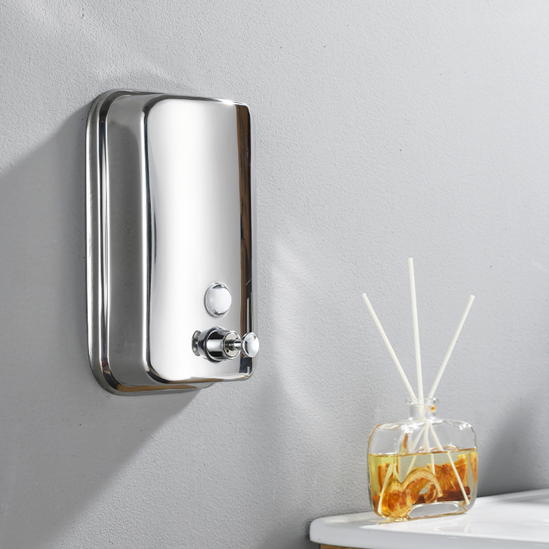 Kitchen Sink Soap Liquid 304 stainless steel No Mark Free Nail Wash Basin Wall-mounted Manual Press Cleaning Fine Box