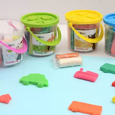 Morning light 24-color children's kindergarten like leather mud plasticine safety silkworm mud set Safety clay bucket with mold toddler baby small box Earth toy mud handmade mud 12 colors