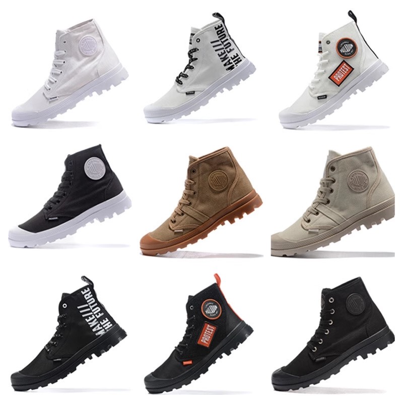 New French Palladium Paladin Men's Shoes, Mid-High Top Canvas Shoes, Summer Couple's Martin Boots, Women's Shoes
