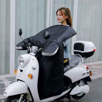 电动车挡风被冬季加厚加绒防水