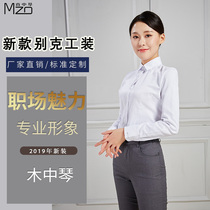 Wood China Violin 2019 New Beek 4S Store Shirt Sales Long Sleeve Women Shirt Tooling New to suit white professional dress