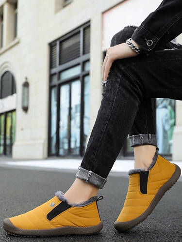 Мужские демисезонные сапоги, нескользящие утепленные туфли, удерживающая тепло обувь, большой размер