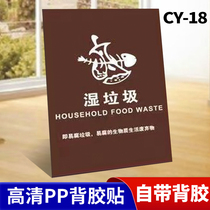Wet Trash Stickers Trash Can Assorting Logo Stickers Tips Stickers Trash Sorting Stickers Recyclable Trash Logo Stickers Trash Cans Harmful Trash Labels Logo Labeling Wall Stickers