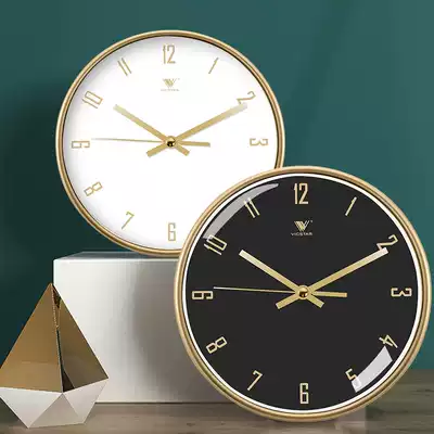ins wall clock punch-free Nordic clock European-style living room fashion household silent dining room creative light luxury clock