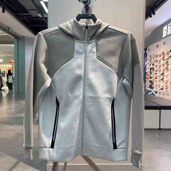 Anta Fleece-Lined Sports Jacket for Men, New Autumn Fitness Running Hooded Sportswear Top 152447723N